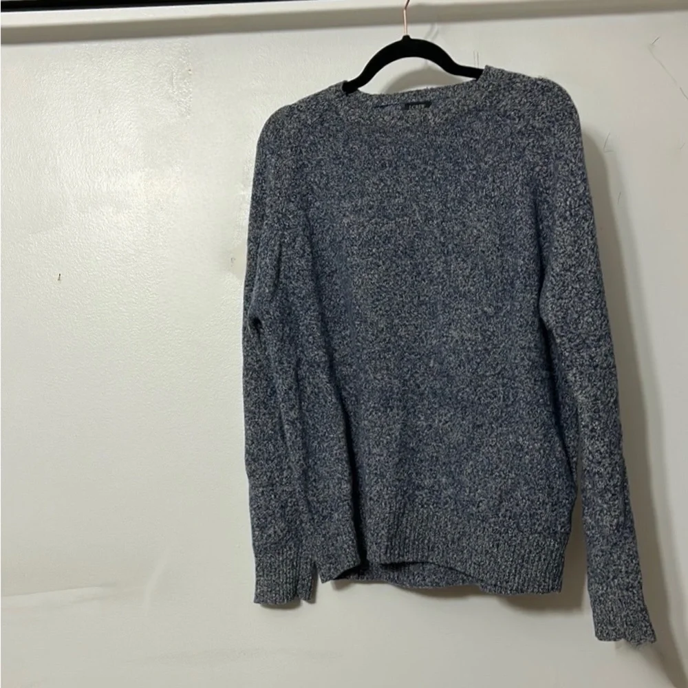 J.Crew Men’s Large 100% Lambswool Blue Marled Crewneck Sweater 2010